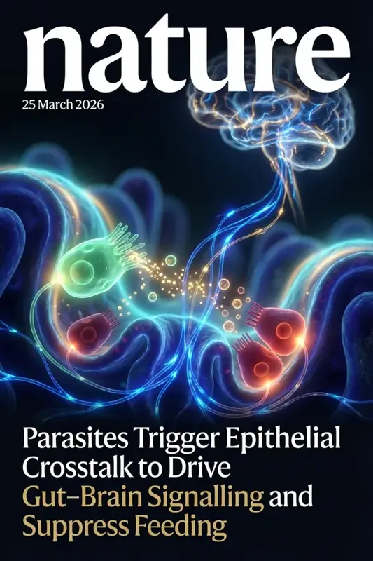 寄生虫触发肠上皮细胞互作，驱动肠-脑轴信号传递并抑制食欲